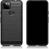Lux-Case Funda Carbon Flex - Google Pixel 5a - Negro