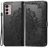 Lux-Case Funda abatible Mandala Motorola Moto G42 - Negro