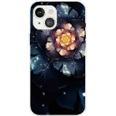 Lux-Case Funda Deco iPhone 14 - Flor Dorada