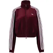 Adidas Sudadera con cremallera rojo vino / blanco