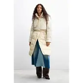 Desigual Abrigo de invierno blanco lana