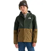 The North Face - Boy's WarAntora Rain Jacket - Chaqueta impermeable size XXL, marrón/oliva