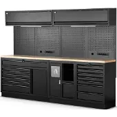 HBM sistema modular de taller 10 piezas, negro