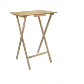 Wellhome Mesa Auxiliar Rectangular Acabada En Aceite 48x35x64 Cm