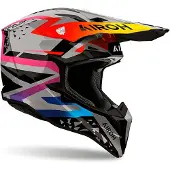 Airoh Wraaap Karma Casco De Cross Gris/Negro/Rojo/Azul S unisex
