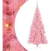 vidaXL Árbol de Navidad rosa, 240 cm, PVC