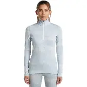 Icebreaker - Women's Merino 260 Oasis L/S Half Zip Chillwave - Ropa interior merino size M, gris