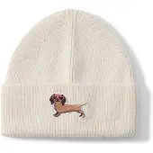 Zwillingsherz Gorra 'Dackel' beige claro / marrón / marrón claro / rosa