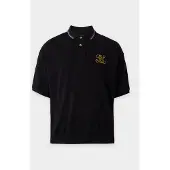 Ralph Lauren para hombre. 710B28617004 Polo Relaxed Fit Crest negro (S), Casual, Algodón, Manga corta, outlet 2026.