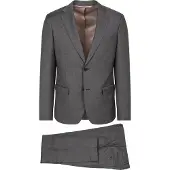 Suitable Traje Sharkskin de lana taupe Taupe Marrón talla