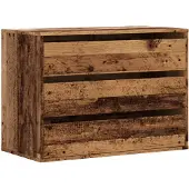 vidaXL Cómoda, aspecto de madera envejecida, 80x41x58 cm, material de madera
