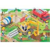 Giros Juega Rompecabezas De Pintura 2 Caras + Construcción De Coches 48 Piezas