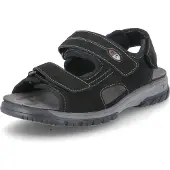 Waldlaufer Sandalias 'Sandale Herren 372001-191/001 Echtleder in schwarz' negro