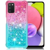 Lux-Case Funda Princess Samsung Galaxy A03s - Rosa / Azul Cielo