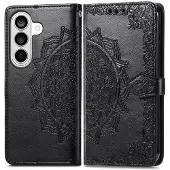Lux-Case Funda de cuero Mandala Samsung Galaxy A57 - Negro