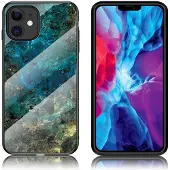 Lux-Case Funda Fantasy Marble iPhone 12 Mini - Esmeralda