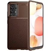 Lux-Case Funda Carbon Shield Samsung Galaxy A52 5G - Marrón