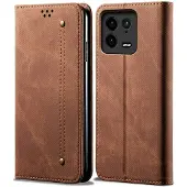 Lux-Case Funda Jeans Xiaomi 13 Pro Flip - Café