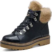 Tamaris Botines con cordones beige / navy
