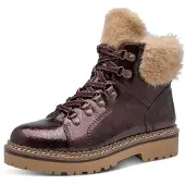 Tamaris Botines con cordones coral