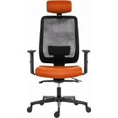 Powerton Silla de oficina ergonómica ERGO LUCIE, naranja