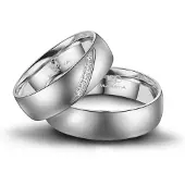 MARRYA Anillo 'ES-04 Ehering aus Edelstahl – Silberfarben' gris claro