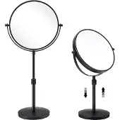Merkloos Espejo de maquillaje ajustable de doble cara
