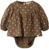 Lil´ Atelier Pijama entero/body marrón