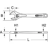 Ks Tools TITANplus: Llave de tuerca y espiga de rodillos
