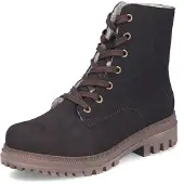 Rieker Botines con cordones marrón oscuro