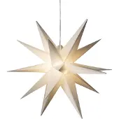 Konstsmide Gnosjö WB: Estrella tridimensional de plástico blanco, modelo 5971-200