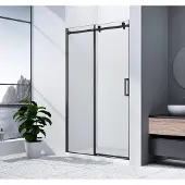 Gelco Puerta de ducha DRAGON BLACK, 1400 mm, vidrio transparente