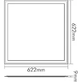 Nobile Panel LED Q2S, UGR19, 3000K
