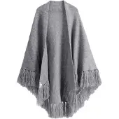Emilie collection Pañuelo tamaño grande 'Knitwear poncho' gris
