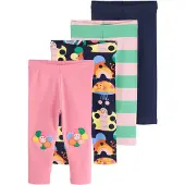 Next Leggings navy / verde claro / naranja / rosa claro