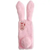 Lux-Case Cubierta de Conejo Peludo Samsung Galaxy A26 - Rosa