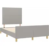 Syfax Estructura de cama sin colchón tela gris claro 120x200 cm