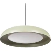 LINDBY Lámpara colgante LED Florie, verde, Ø 40 cm, metal
