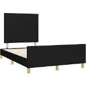 Syfax Estructura de cama sin colchón tela negro 120x200 cm