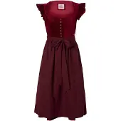 Marjo Vestido tiroleses 'Hochwinkel' rojo vino