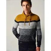 KOROSHI Jersey pueblo / gris moteado / negro / blanco moteado