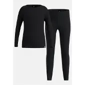 Odlo - Ropa interior técnica niños - Merino 200 Set Long Kids Black de Lana - Talla 116 cm - Negro
