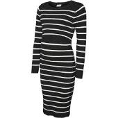 Mamalicious Vestido de punto 'New Siv June' negro / offwhite