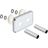 Sapho , roseta rectangular para conexión TWIN, cromada