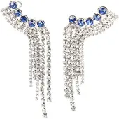 Addicted Pendientes azul cobalto / platino