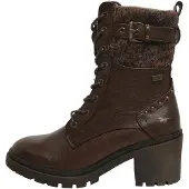 Mustang Botines con cordones marrón oscuro