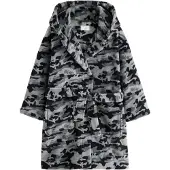 Next Albornoz gris / gris claro / negro