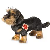 Teddy HERMANN® Peluche De Perro Salchicha De Pelo Duro 28 Cm