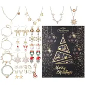Generisch Calendario de Adviento Pulseras Anillos Pendientes Collares Joyas Fiesta