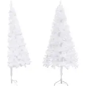 Syfax Árboles de Navidad artificiales PVC, Steel White